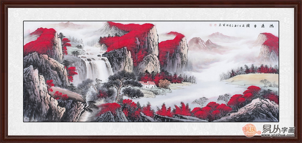 客厅沙发墙挂画山水画，当艺术撞上了风水