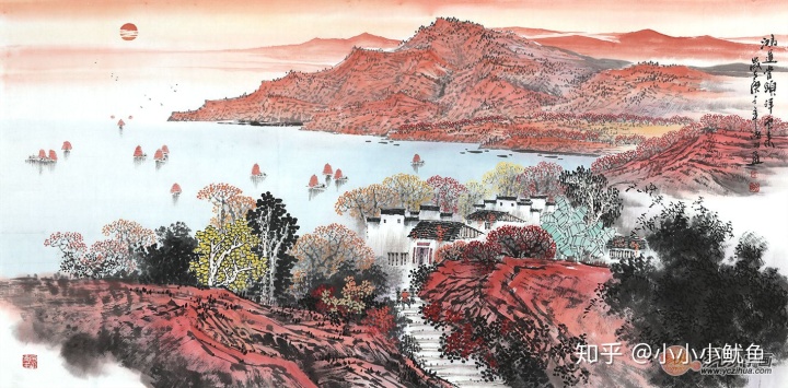 鸿运当头山水画，家居装饰中一直备受青睐的山水画艺术品