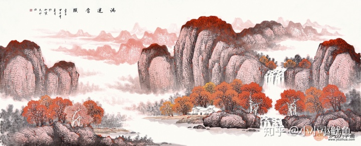 鸿运当头山水画，家居装饰中一直备受青睐的山水画艺术品