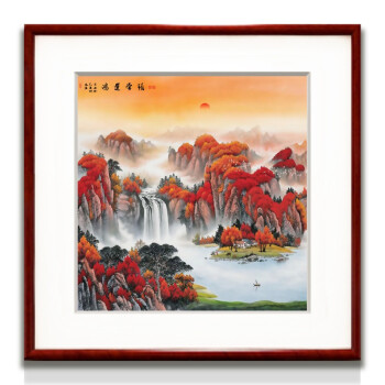 鸿运当头山水画，家居装饰中一直备受青睐的山水画艺术品