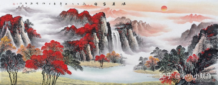 鸿运当头山水画，家居装饰中一直备受青睐的山水画艺术品