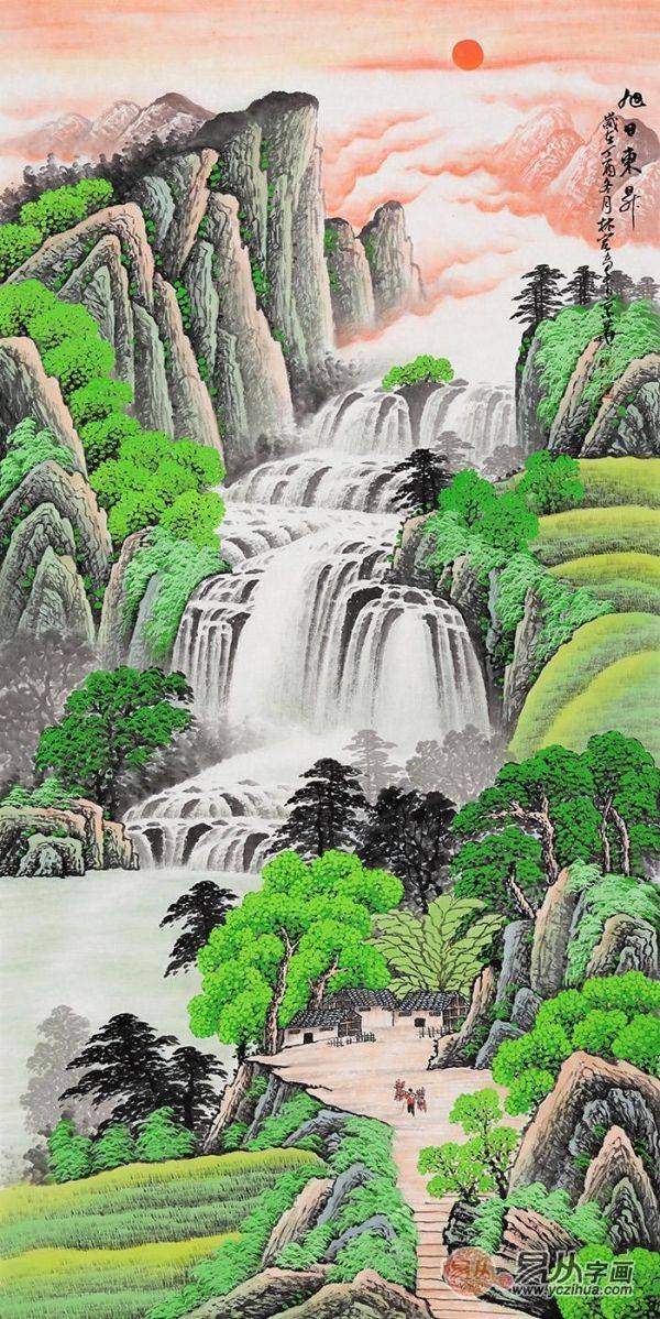 玄关风水画风水吉祥画首选易从山水画(组图)