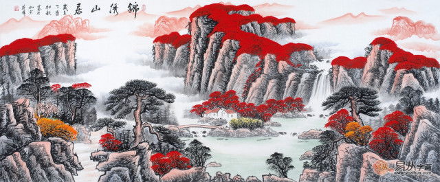 当下畅销居家风水画-蒋伟山水画带你一饱眼福