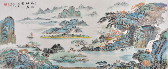 当下畅销居家风水画-蒋伟山水画带你一饱眼福