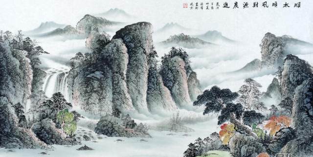 当下畅销居家风水画-蒋伟山水画带你一饱眼福