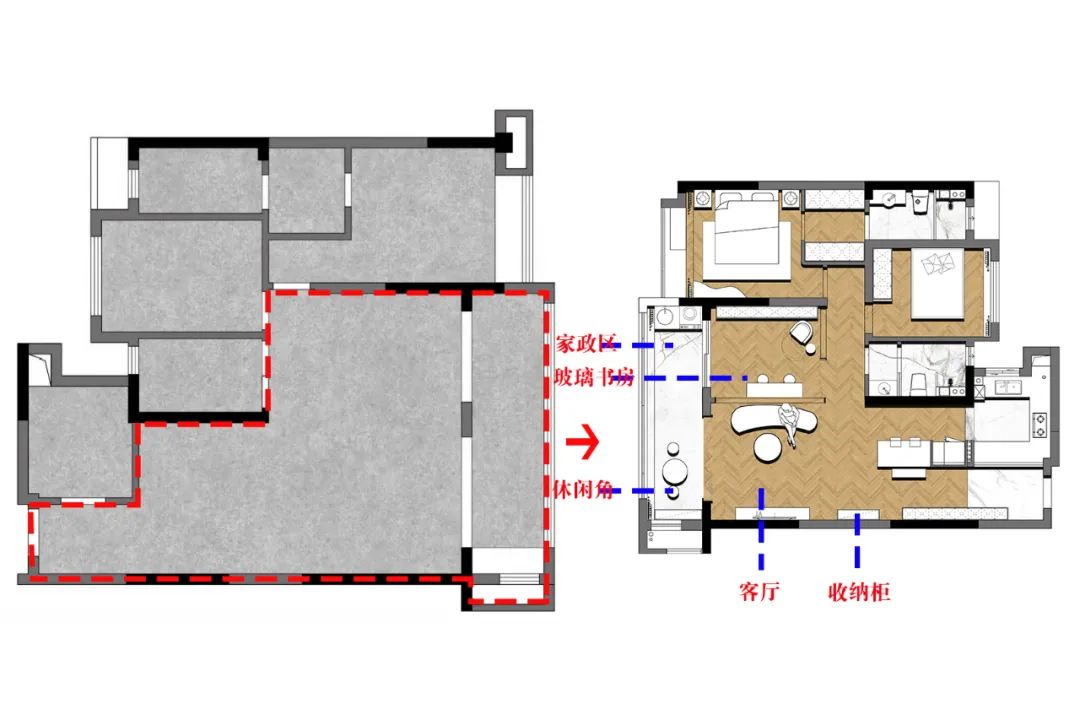 建发雍龙府：115㎡现代法式，收纳和隐私都做得特别好