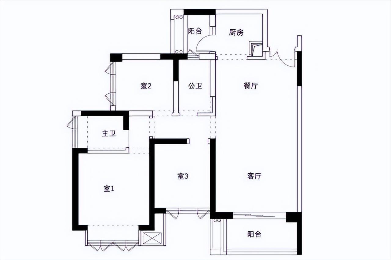 90㎡三居室常住人口夫妻，打造一个“书卷气”为主的家