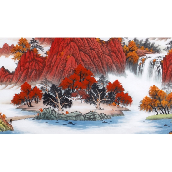 家居山水画欣赏二左右逢源盆张利鸿运风水画