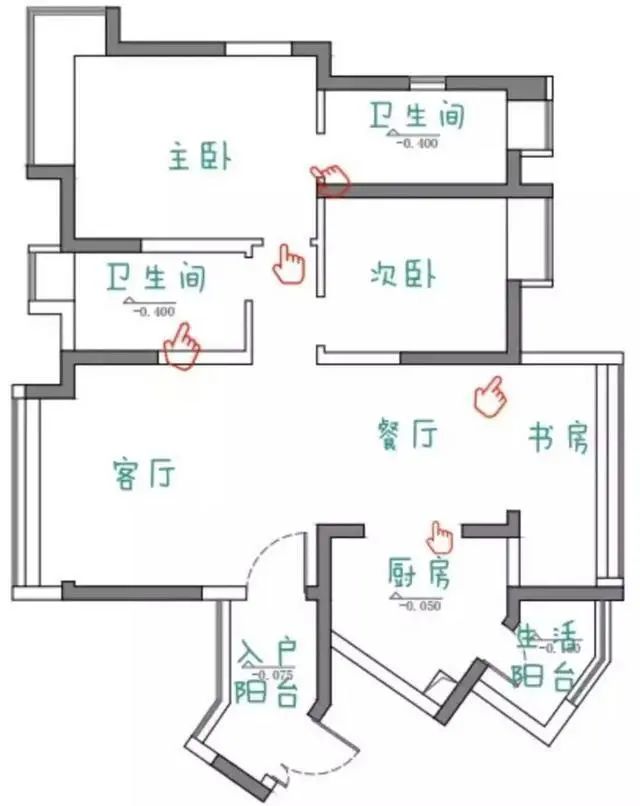 126 平三居室混搭装修，入户花园漂亮，电视背景墙加装收纳柜实用